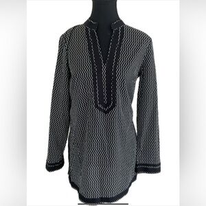 Dalia like New Black and White Patterned Tunic